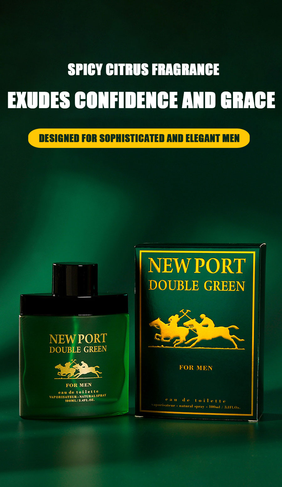 100 ml Spicy citrus notes perfume for men supplier