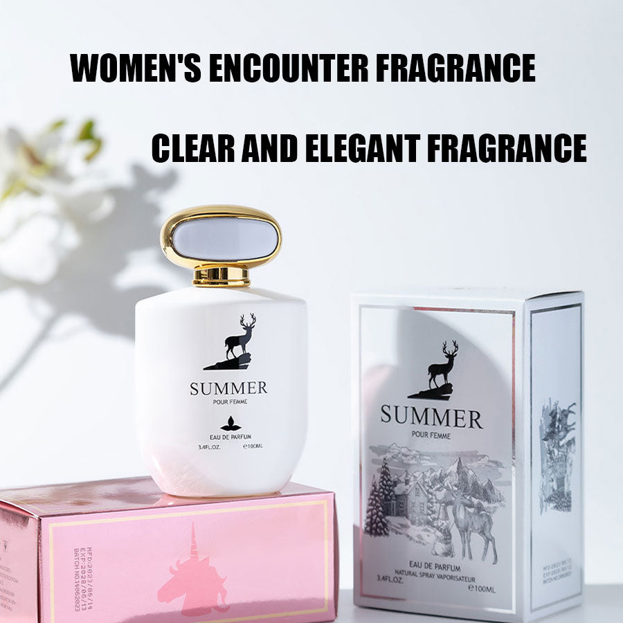 Women perfume fresh scent white bottle 100ml