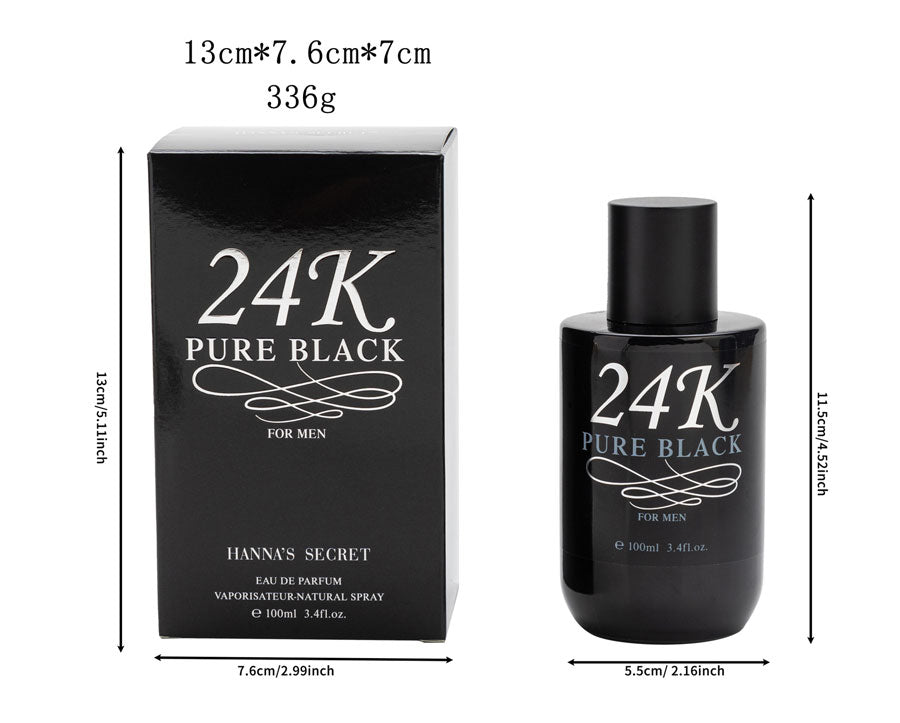 24k most popular men's perfume black bottle 100ml