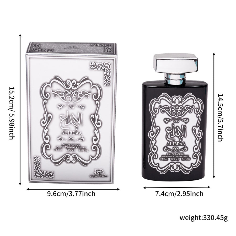 Men perfume wood scent silver bottle 100ml