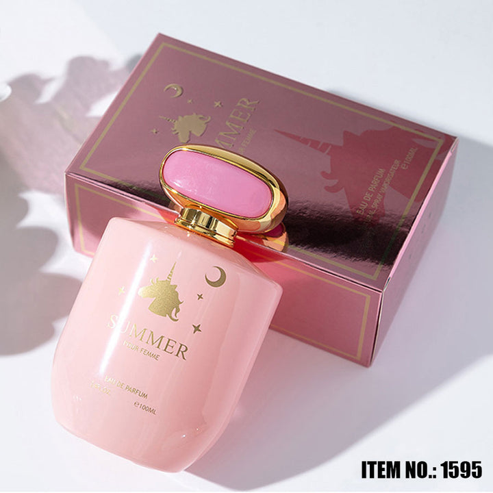 Women perfume fresh scent pink bottle 100ml